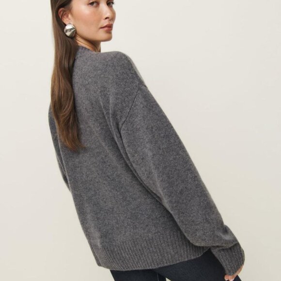 Reformation Jadey Sweater in Thunderstorm Grey - Picture 4 of 6